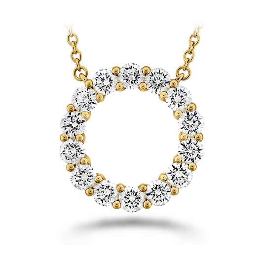 Memoire 18K Yellow Gold Diamond Circle Necklace