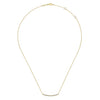 Gabriel & Co. 14K Yellow Gold Diamond Pavé Curved Bar Necklace
