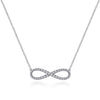 Gabriel & Co. 14K White Gold Diamond Infinity Necklace