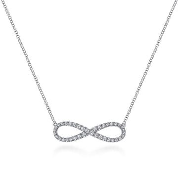 Gabriel & Co. 14K White Gold Diamond Infinity Necklace