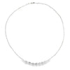 Norman Silverman 18K White Gold Diamond and Paperclip Necklace