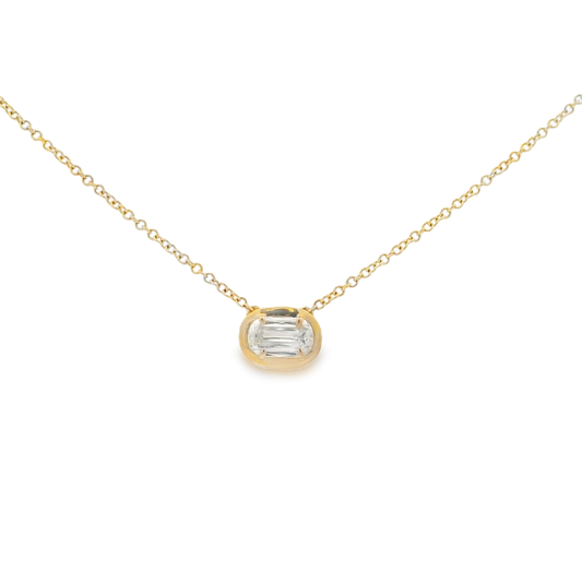 Christopher Designs 14K Yellow Gold Crisscut Diamond Bezel Necklace