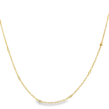 18K Yellow Gold Diamonds By The Yard Necklace