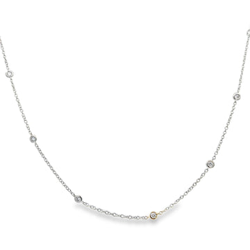 18K White Gold 1/2-Carat Diamonds By The Yard Necklace