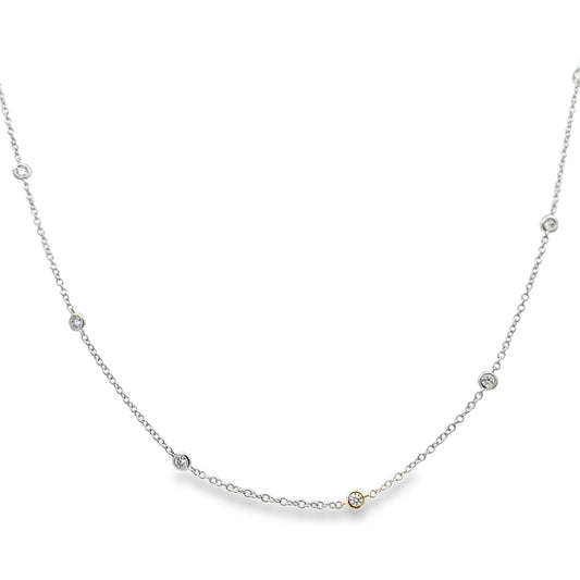 18K White Gold 1/2-Carat Diamonds By The Yard Necklace