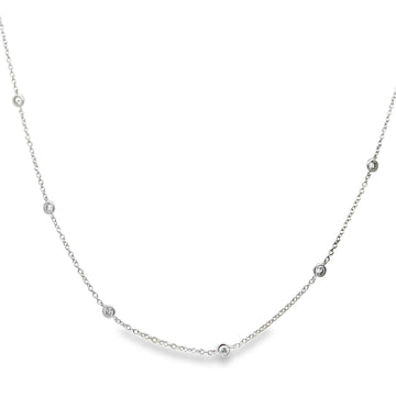 18K White Gold 3/4-Carat Diamonds By The Yard Necklace
