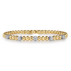 Gabriel & Co. 14K Yellow and White Gold Bujukan Diamond Station Locking Bangle