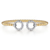 Gabriel & Co. 14K Yellow Gold Bujukan Diamond Circle Open Bangle