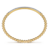 Gabriel & Co. 14K Yellow Gold Bujukan Pave Diamond Bar Locking Bangle