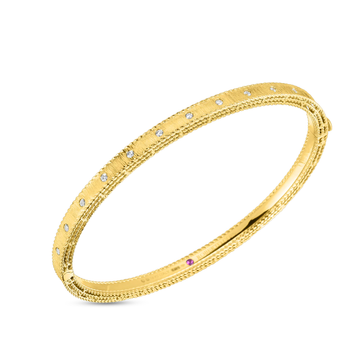 Roberto Coin 18K Yellow Gold Princess Diamond Bangle