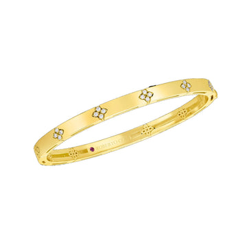 Roberto Coin "Love in Verona" 18K Yellow Gold Diamond Bangle