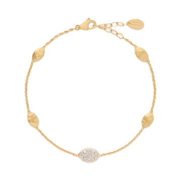 Marco Bicego 18K "Siviglia" Small Bean Bracelet with Diamond Accent