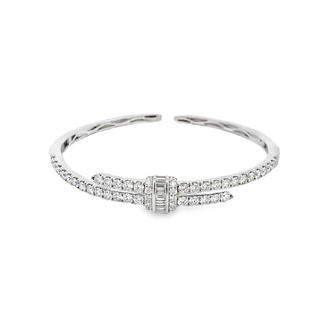 Damaso 18K White Gold Diamond Bangle
