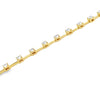18K Yellow Gold Bar and Diamond Stations Bracelet