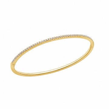 18K Yellow Gold Diamond Bangle Bracelet