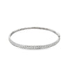 18K White Gold 1.5 Carat Diamond Bangle Bracelet