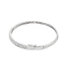 18K White Gold 1.5 Carat Diamond Bangle Bracelet