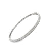18K White Gold 1.5 Carat Diamond Bangle Bracelet