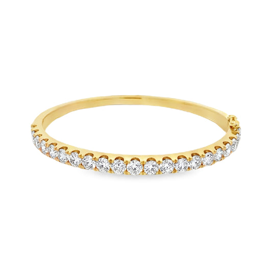 18K Yellow Gold Diamond Bangle Bracelet