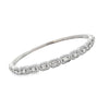 18K White Gold 1.5 Carat Diamond Bangle Bracelet