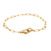 18K Yellow Gold Paperclip Link Bracelet with Diamond Clasp