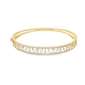 18K Yellow Gold Diamond Bangle Bracelet