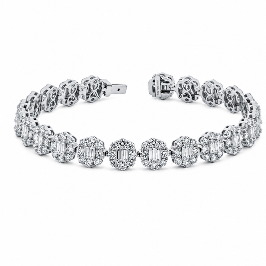18K White Gold Diamond Bracelet
