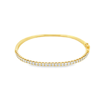 18K Yellow Gold Diamond Bangle Bracelet