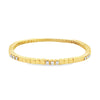 Luigi Tavanti 14K Yellow Gold 7 Diamond Station Stretchable Bangle