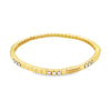 Luigi Tavanti 14K Yellow Gold 7 Diamond Station Stretchable Bangle