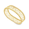 Luigi Tavanti 14K Yellow Gold Stretchable Open Lattice Diamond Bangle Bracelet