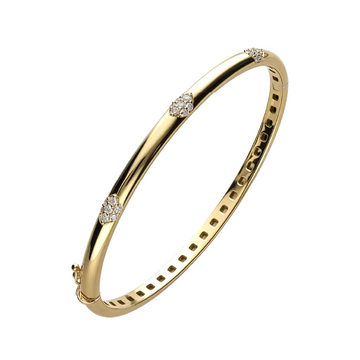 Leo Pizzo 18K Yellow Gold Diamond Bangle Bracelet