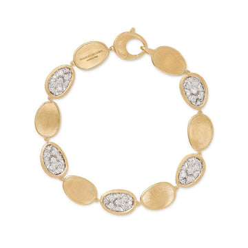 Marco Bicego 18K Alternating Diamond and Gold Two-Tone Petal Bracelet