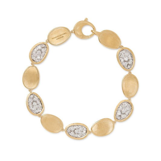 Marco Bicego 18K Alternating Diamond and Gold Two-Tone Petal Bracelet