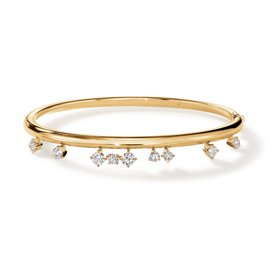 Hearts On Fire 18K Yellow Gold Floating Diamond Bangle