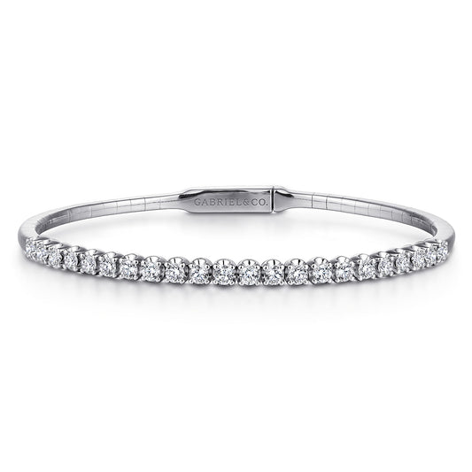 Gabriel & Co. 14K White Gold Diamond Bangle