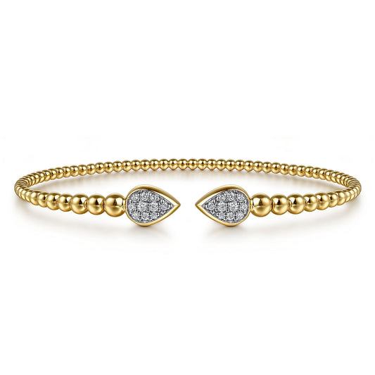 Gabriel & Co. 14K Yellow Gold Bujukan Pave Split Bangle