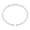 Gabriel & Co. 14K White Gold Diamond Stations Bangle