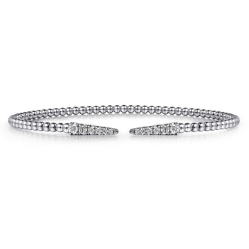 Gabriel & Co. 14K White Gold Bujukan Diamond Split Bangle