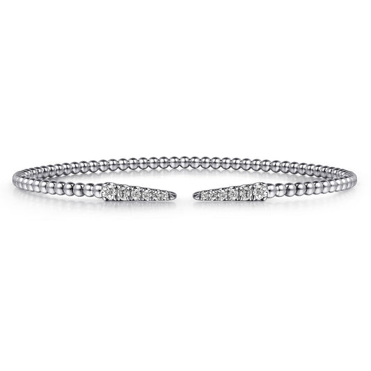 Gabriel & Co. 14K White Gold Bujukan Diamond Split Bangle