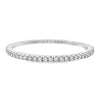 14K White Gold Diamond Tennis Stretch Bangle