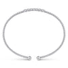 Gabriel & Co. 14K White Gold Bujukan Cluster Diamond Cuff Bracelet