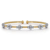 Gabriel & Co. 14K Two-Tone Bujukan Diamond Stations Bangle
