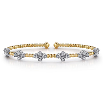 Gabriel & Co. 14K Two-Tone Bujukan Diamond Stations Bangle