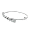 Norman Silverman 18K White Gold Bypass Diamond Bangle