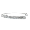Norman Silverman 18K White Gold Bypass Diamond Bangle