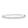 Norman Silverman 18K White Gold Asscher Cut Diamond Bangle