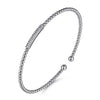Gabriel & Co. 14K White Gold Bujukan Bead Diamond Cuff