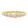 Damaso 18K Yellow Gold Interlocking Arrowhead Graduating Diamond Bangle