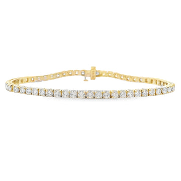 14K Yellow Gold 5-Carat Diamond Tennis Bracelet
